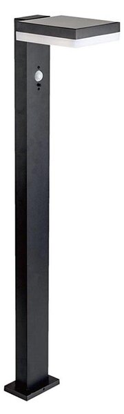 LED Solárna lampa so senzorom LED/2W/3,7V IP54 3000K hranatý čierna
