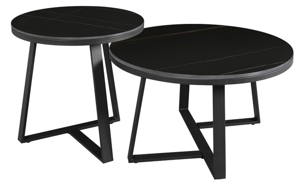 KONFERENČNÝ STOLÍK, čierna, kameň, 69/69/40 cm MID.YOU - Stolíky do obývačky, Online Only