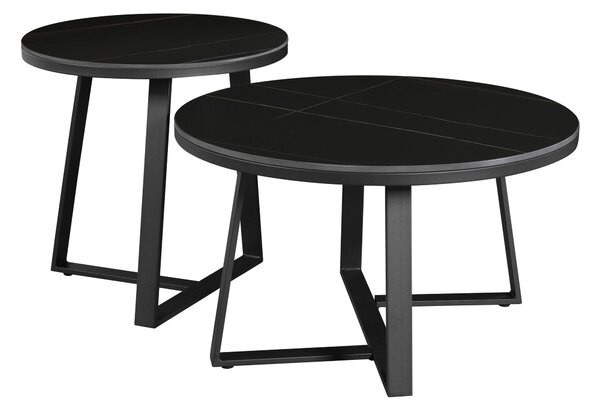 KONFERENČNÝ STOLÍK, čierna, kameň, 69/69/40 cm MID.YOU - Stolíky do obývačky, Online Only
