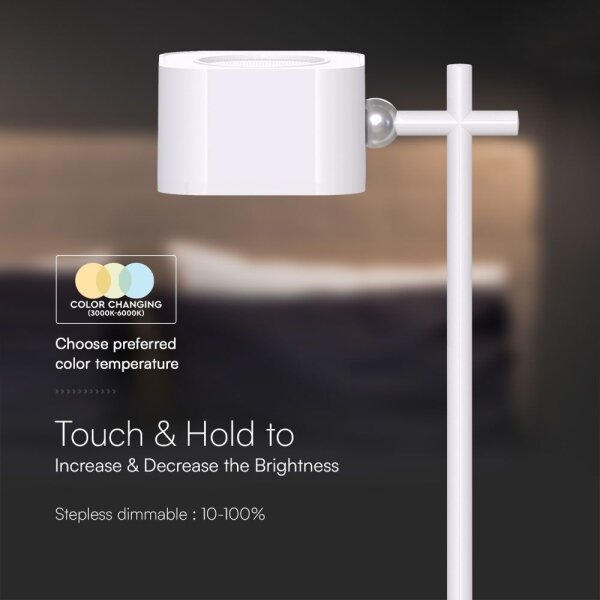 LED Stmievateľná magnetická stolná lampa 4v1 LED/3W/5V 3000-6000K 1800 mAh biela