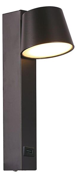 LED Nástenné bodové svietidlo s USB portom LED/8W/230V 3000K