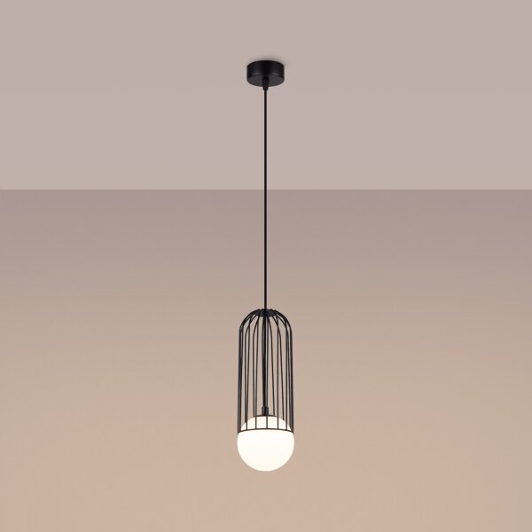 Sollux SL.1332 - Luster na lanku BRINA 1xG9/8W/230V čierna