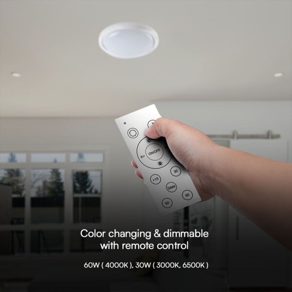 LED Stmievateľné stropné svietidlo LED/60W/230V 3000-6500K 49,2 cm biela + DO