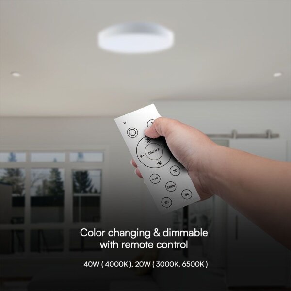 LED Stmievateľné stropné svietidlo LED/40W/230V 3000-6500K 39,5 cm biela + DO