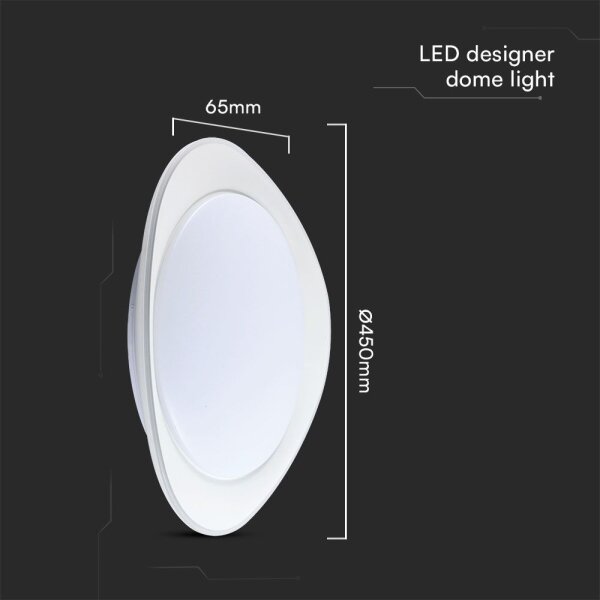 LED Stmievateľné stropné svietidlo LED/40W/230V 3000-6500K 45 cm biela + DO