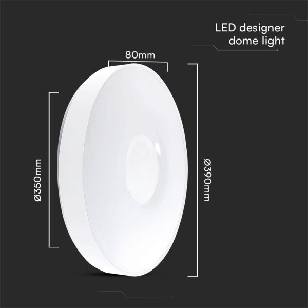 LED Stmievateľné stropné svietidlo LED/40W/230V 3000-6500K 39 cm biela + DO