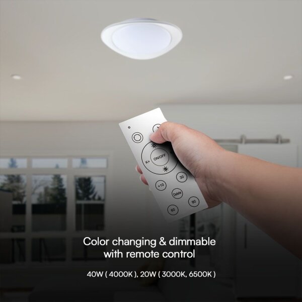 LED Stmievateľné stropné svietidlo LED/40W/230V 3000-6500K 45 cm biela + DO