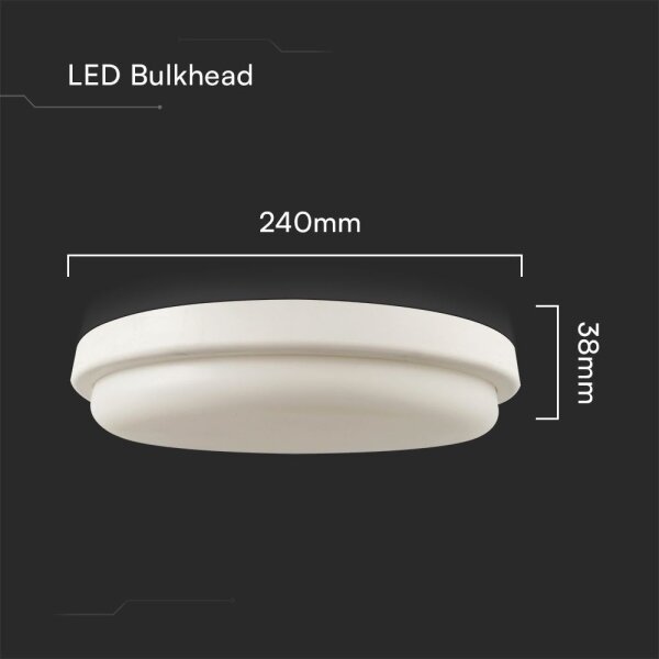LED Kúpeľňové stropné svietidlo LED/24W/230V 3000K IP54 pr. 24 cm