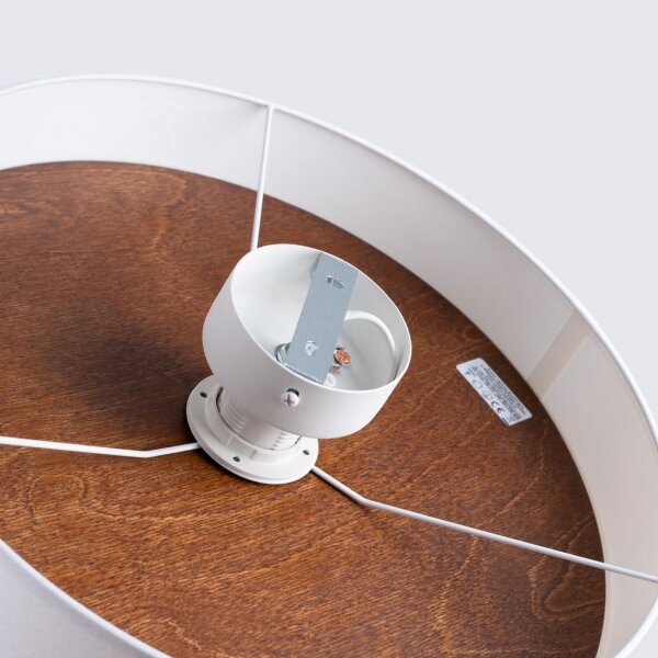 Sollux SL.1392 - Stropné svietidlo TELESTO 1xE27/15W/230V pr. 35 cm biela/hnedá