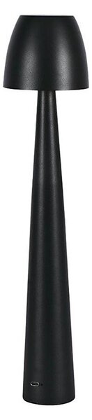 LED Stm. nabíjacia dotyková stolná lampa LED/3W/5V 3000-6000K čierna