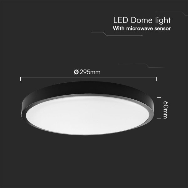 LED Kúpeľňové stropné svietidlo so senzorom LED/18W/230V IP44 4000K pr. 29 cm+DO