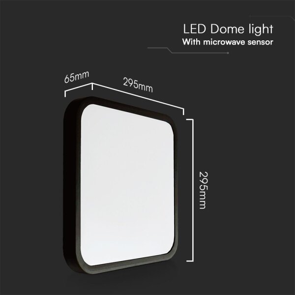 LED Kúpeľňové stropné svietidlo so senzorom LED/18W/230V IP44 4000K 29x29 cm +DO