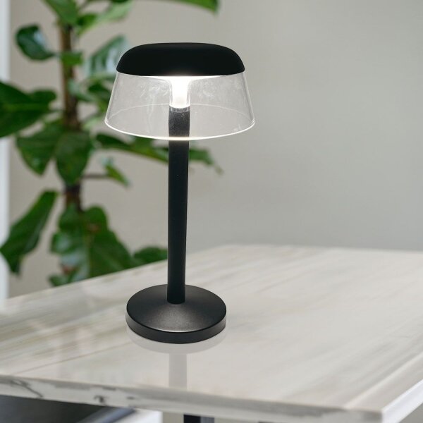 LED Stm. nabíjacia dotyková stolná lampa LED/3W/5V 3000-6000K čierna