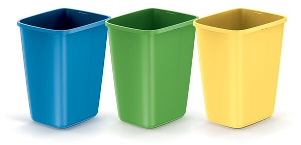 Prosperplast Sada 3 odpadkových košov COMPACTO 3x12 L viacfarebná