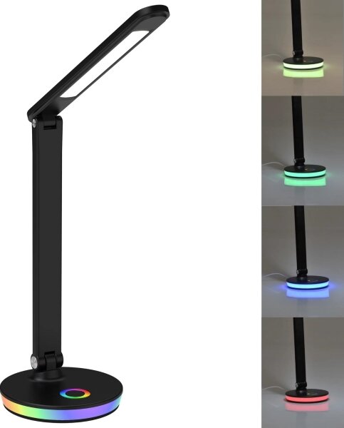 LED RGBW Stmievateľná dotyková stolná lampa NEPTUN LED/7W/230V čierna