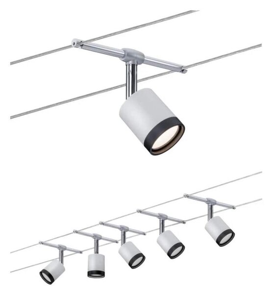 Paulmann 3981 - Sada 5xLED/4W Kompletný lanový systém TUBE 230V