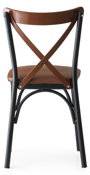 Kalune Design Sada 4 ks jedálenských stoličiek Ekol Bor hnedá/čierna