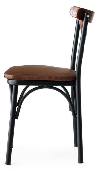 Kalune Design Sada 4 ks jedálenských stoličiek Ekol Bor hnedá/čierna