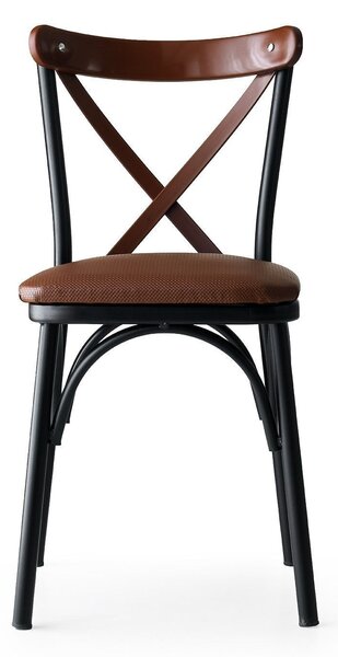 Kalune Design Sada 4 ks jedálenských stoličiek Ekol Bor hnedá/čierna