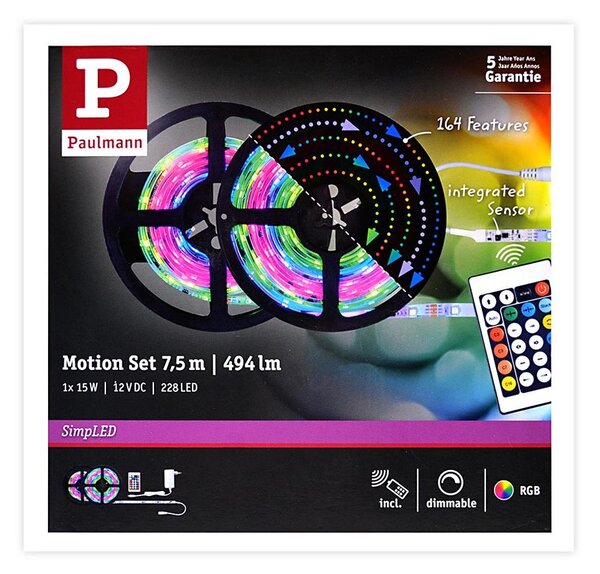 Paulmann 70514 - LED RGB/15W Stmievateľný pásik SIMPLED 7,5m 230V + DO