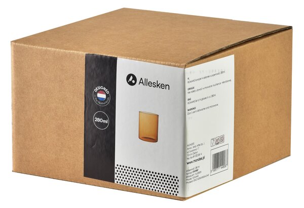 Allesken Sada 4 ks pohárov ROMANE 280 ml medová