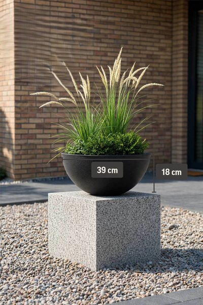 Misa CUENCO, sklolaminát, výška 18 cm, antracit