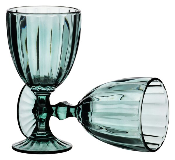 Allesken Sada 4 ks pohárov ELISE STRIPES 320 ml zelená