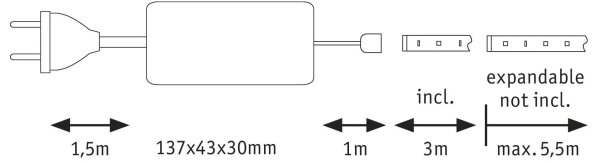 Paulmann 70666 - LED/20W IP44 Stmievateľný kúpeľňový pásik MAXLED 3 m 2700K 230V
