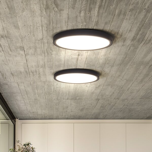 SOLIGHT LED osvetlenie s diaľkovým ovládačom Estela Black 36W, 2700lm, 30cm, CCT