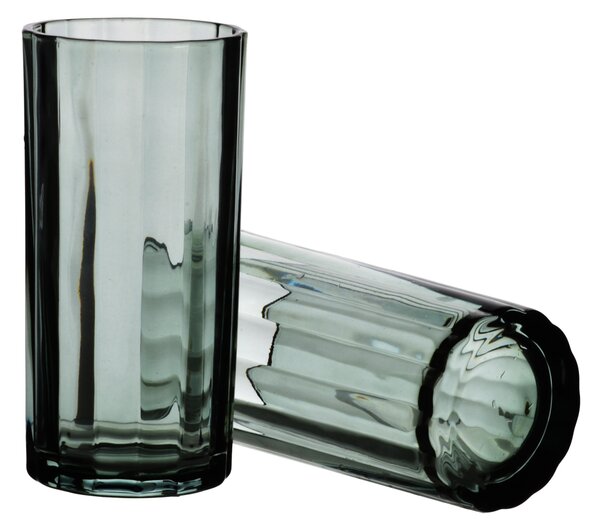 Allesken Sada 4 ks vysokých pohárov ELISE STRIPES 360 ml číra/zelená