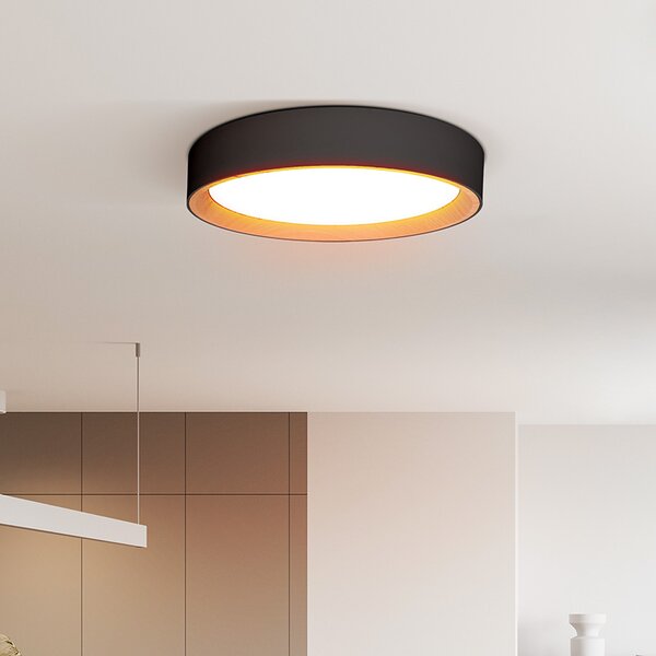 SOLIGHT LED osvetlenie s diaľkovým ovládaním Larios Black 48W 3360lm 39cm CCT