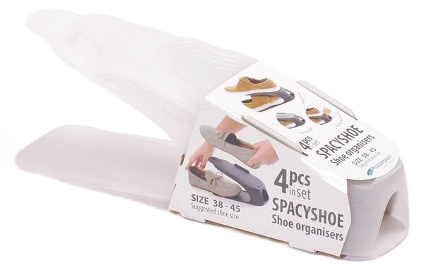 Prosperplast Sada 4 organizérov na obuv SHOES veľkosť 38-45 priehľadná