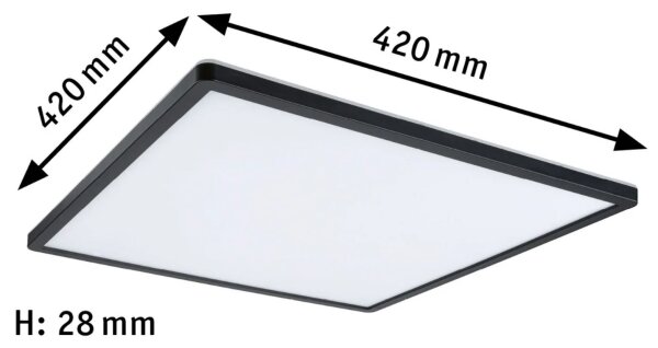 Paulmann 71016 - LED/22W Stmievateľný panel ATRIA 230V 4000K čierna