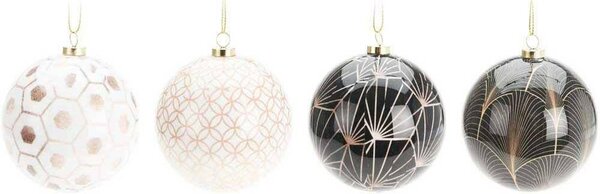 H&S Decoration Sada 40 ks vianočných gulí GLAMOUR 8 cm viacfarebná