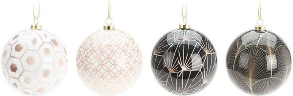 H&S Decoration Sada 40 ks vianočných gulí GLAMOUR 8 cm viacfarebná