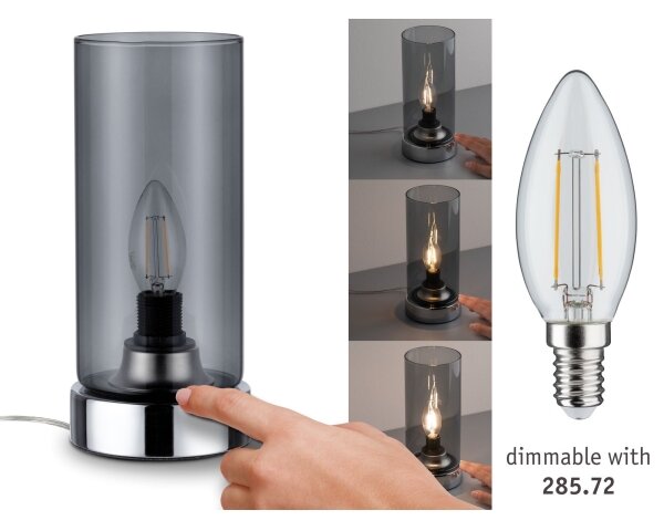 Paulmann 77056 - 1xE14/40W Dotyková stolná lampa PINJA 230V