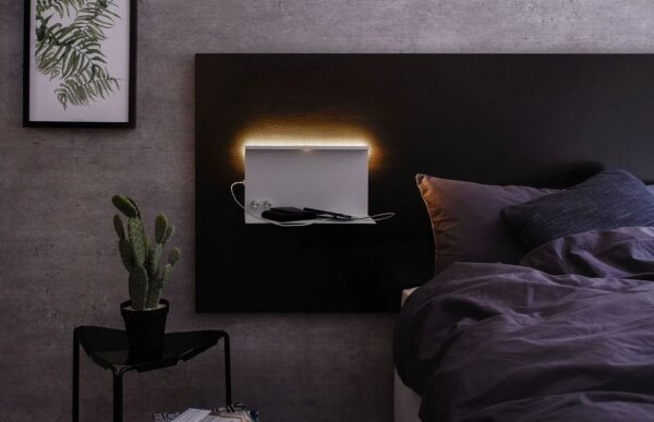 Paulmann 78919 - LED/4,5W Stmievateľné svietidlo s poličkou a USB + LED/1,6W 230V