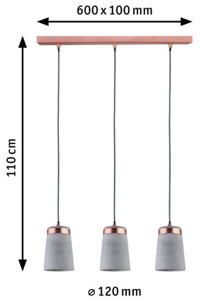 Paulmann 79626 - 3xE27/20W Luster na lanku NEORDIC STIG 230V