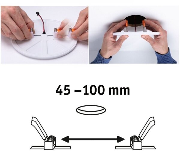 Paulmann 92391 - LED/8,5W IP44 Kúpeľňové podhľadové svietidlo VARIFIT 230V