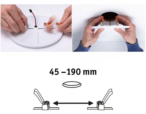 Paulmann 92392 - LED/17,5W IP44 Kúpeľňové podhľadové svietidlo VARIFIT 230V