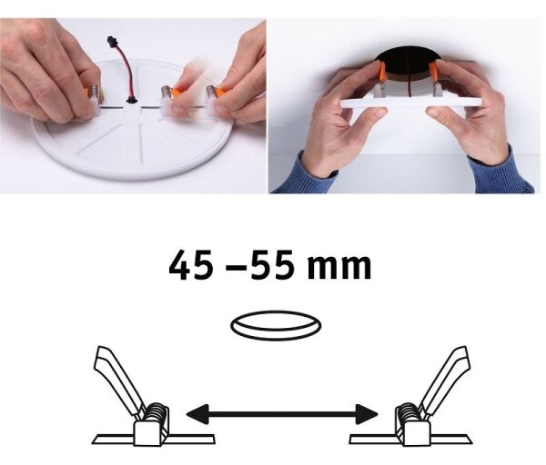 Paulmann 92390 - LED/4,5W IP44 Kúpeľňové podhľadové svietidlo VARIFIT 230V