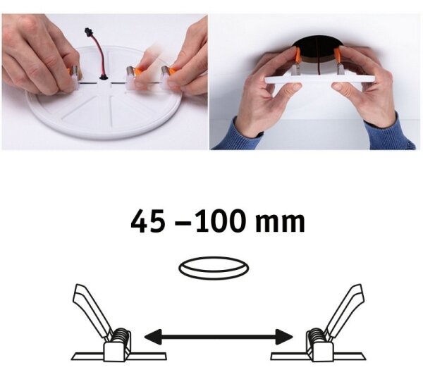 Paulmann 92388 - LED/8,5W IP44 Kúpeľňové podhľadové svietidlo VARIFIT 230V