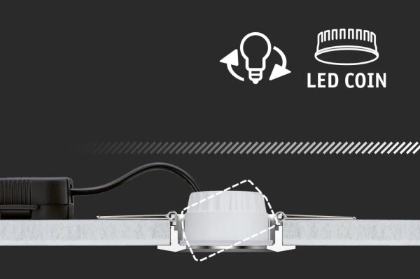Paulmann 93895 - SADA 3xLED/6W IP44 Stmievateľné podhľadové svietidlo NOVA 230V