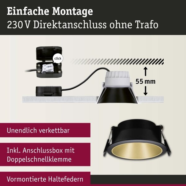Paulmann 93404 - SADA 3xLED/6,5W IP44 Stmievateľné kúpeľňové svietidlo COLE 230V