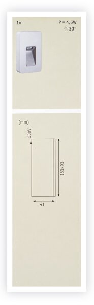 Paulmann 93825 - LED/2,4W IP44 Vonkajšie nástenné svietidlo SPECIAL LINE 230V