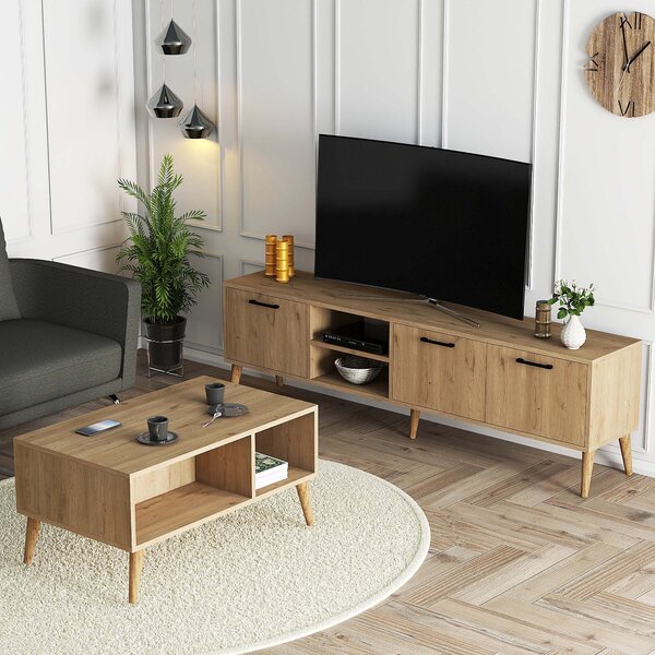 Kalune Design Súprava nábytku do obývacej izby Sety dub prírodný