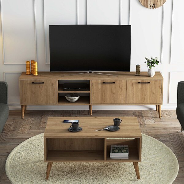 Kalune Design Súprava nábytku do obývacej izby Sety dub prírodný