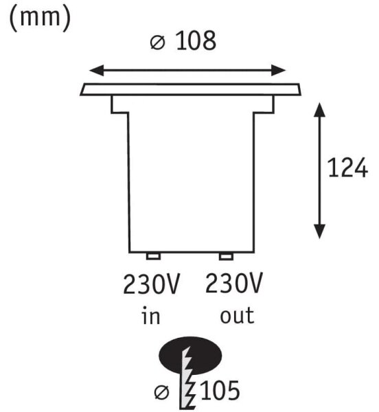 Paulmann 93992 - LED GU10/3,5W IP67 Vonkajšie zápustné svietidlo SPECIAL 230V
