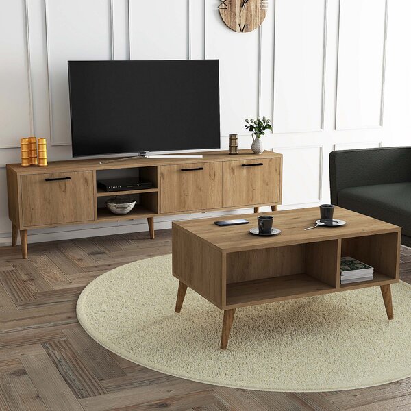 Kalune Design Súprava nábytku do obývacej izby Sety dub prírodný