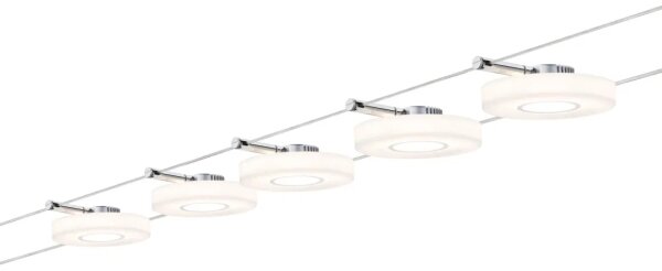 Paulmann 94109 - SADA 5xLED/4,3W Kompletný lanový systém MAC 230V